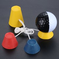 4 Sets Multi-Coloured Rubber Winter Golf Tees with Different Heights for Hard Ground Home Driving Range Mat Training Practice