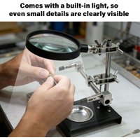 NEW Table Soldering Helping Hands with Alligator Clip Magnifier for PCB Board Weld Repair Soldering Station Third Hand Tools