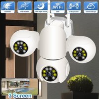 15MP HD IP Wifi Ai Tracking Security Alarm Two-way Audio CCTV Video Security Cam Camera PTZ Three screens Three lens Color Night