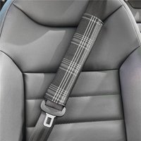 Car Seat Belt Positioner Protector Shoulder Pad with VW MK7 GTD GTE GTI Orange Tartan Fabric Car Seat Belt Covers Accessories