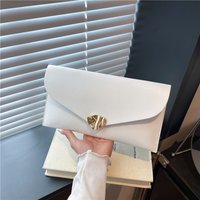 New Fashion Women Large Capacity Envelope Clutch Bag Solid Color Casual Simple Handbag