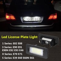 White Error Free LED Car License Plate Light Bulbs Accessories For BMW F30 E92 E93 E46 E39 F10 E60 E61 E82 E88 E90 E91 X3 F25 X5