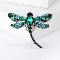 Fashion Large Rhinestone Dragonfly Brooches For Women Suit Exquisite Dragonfly Insect Animal Fancy Brooch Luxury Jewelry Gift