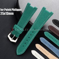 Denim Nylon Leather Watchband For Patek Philippe Nautilus 5711/5712/5726/5980 Strap Concave Interface 25*13mm Men Women Bracelet