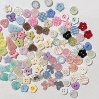 10pcs Mini Plastic DIY Scrapbooking Button Multicolour Crafts Buttons Cute Korean Cream Sewing Button Apparel Accessories