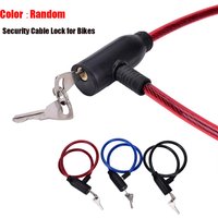 64cm Long Heavy Duty Security Steel Wire Bicycle Lock for Mountain Bikes, eBikes