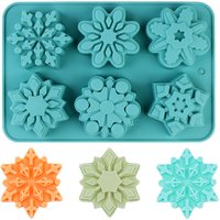 1Pcs Silicone Snowflake Mold for Christmas Baking Thickened Mold for Making Snowflake Candles Desserts Mousse And Candy