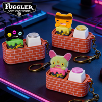 Hot Fuggler Mechanical Keyboard KeycapSeries Blind Box Teeth Monster Creative Stress Relief Collectors Esc Keycap Keychain Gift