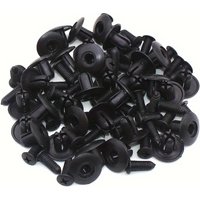 8mm Plastic Rivets Fastener Clips 100Pcs Black Bumper Fender Retainers Fit Toyota Kia Nissan Focus