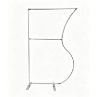 Aluminum Side-Wave Display Stand, Customizable Double-Sided Printing, for Wedding and Baby Shower Photo Backdrops