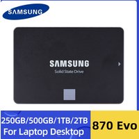 Original SAMSUNG 2.5'' SATAIII SSD 870 Evo 250GB 500GB 1TB 2TB Internal Solid State Drive Storage Disk For Laptop or Desktop