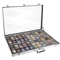 Card Display Case Large Capacity Practical Portable Lockable Aluminum Alloy with Handle for Sports Card Jewelry TCG Collectibles