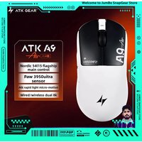 New ATK A9 Air Ultimate Gaming Mouse Wireless Bluetooth Lightweight PAW3950 Ultra Dual 8K Esports Mouse FPS Gaming Accessories