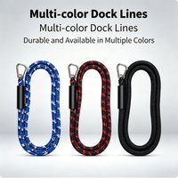 Marine Dock Line Mooring Rope with Steel Clips Saltwater Resistant Boat Bungee Docking Rope for Kayak Watercraft SeaDoos Jet Ski