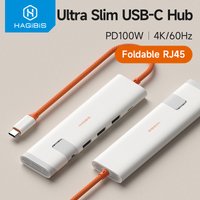 Hagibis USB C Hub Multiport USB C Splitter 4K HDMI RJ45 Heat Dissipation Docking Station for Macbook Laptops iPad External SSDs