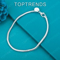 Fashion 3mm Snake Chain 925 Sterling Silver Bracelet For Men Women Party Pretty Wedding Jewelry Banquet Popular Gift Accessories