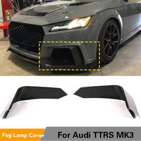 Carbon Fiber Car Front Canards for Audi TTRS MK3 2Door Coupe 2016 2017 2018 FRP Front Bumper Fins Fog Light Cover