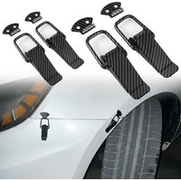 Universal Cars Accessaries 2Pcs Fastener Clip Alloy Mount Hood Pin Bonnet Lock Kit Tunning Lock Kit Down Hood Lock Latch Pins