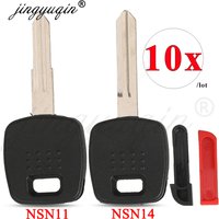 jingyuqin 10x For Nissan A33/A32 Transponder Key Shell Replacement Fob Auto Car Key Cover Case NSN14/NSN11 Uncut Blank Blade
