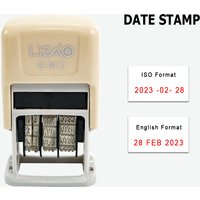 Self-inking Date Stamp, English format for Office Manufacture Supermarket Store School Adjustable Stamps