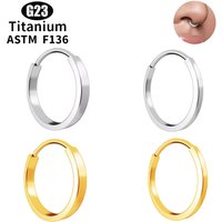F136 Titanium Nose Ring Ear Septum Hoops Clicker Daith Tragus Cartilage Helix Round Earring Piercing Body Jewelry