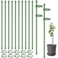 15PCS Plant Support Stakes Adjustable Garden Flower Support Stake Plant Cage Support Rings for Flower Tomatoes Vegetable
