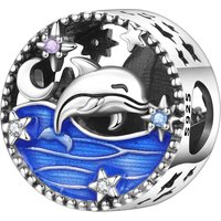 CYCUFF 925 Sterling Silver Dolphin Jellyfish Star Ocean Pendants Bracelet Charms Fit Necklace Jewelry Party Beads DIY Fine Gifts