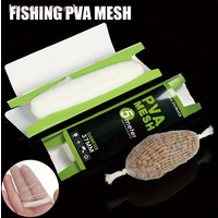 【M】PVA Soluble Mesh Feeder, Carp Fishing Lure Refill Rig Hook Bait Wrap Bag 500x18/25/37/44mm Water Soluble Bait Thrower