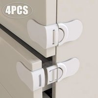 4 stücke Multi-funktionale Schrank Türschloss Anti-Kneifen Hand Kühlschrank Schloss Hause Baby Sicherheit Schutz Locker Schnalle