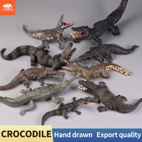 Nile Crocodile Alligator Sinensis Emperor Crocodile Wild Animal Model Action Figures PVC Educational Cute Toy Gift for Kids
