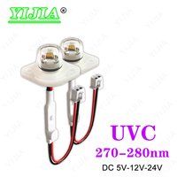 High Quality 270nm 275nm 280nm UVC Deep UV LED Ultraviolet Lamps 12V 24V Use For Water Purification Disinfection Sterilization