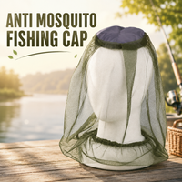 Anti Mosquito Fishing Cap Mesh Outdoor Head Net Shield Bug Insect Repellent Face Mask For Men Women Camping Hiking