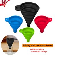 1PCS Foldable Funnel Silicone Portable Mini Funnels For Fuel Hopper Beer Oil Leak Household Liquid Dispenser Kitchen Accessories