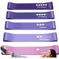 1 set of 5 pieces Yoga Resistance Bands for Strength Training and Body Sculpting