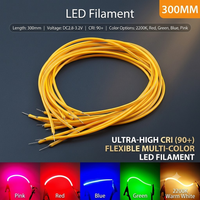 5 Stück 360mm 460mm 3V LED COB Flexible Ultra Slim Filament Spiralbirne Retro Edison Glühbirnenteile Beleuchtungsstreifen Dekoration