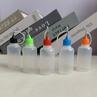30Ml Plastic Squeezable Tip Applicator Skincare Empty Bottle Refillable Dropper Bottles With Needle Tip Caps For DIY Craft Tool