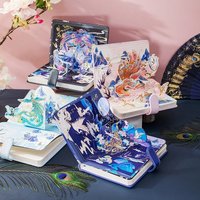 Magnetic Buckle Chinese Style Handbook Student Notes Notepad Three-Dimensional Title Page Kawaii Notebook