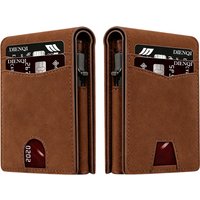 Luxury Brand Credit Card Holder Men Wallets Money Bag RFID Pop Up Bifold Smart Wallets Business Bank Cardholder Metal Case Walet