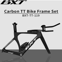 BXT Carbon Fiber Time Trial Triathlon Bike Frame Set Road Cycling TT Bike Frame Road Cycling Equipment for Athletes