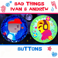 Bad Things Ivan & Andrew Pin Back Buttons Set Game Character Cosplay Accessories Collectible Pin Gift