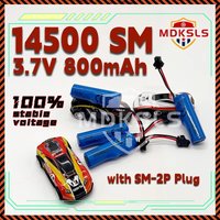 14500 New 3.7V 800mah rechargeable Li-ion Battery SM Plug and Charger set For C2 D828 RC Stunt Dump Car Toys Accessories RC Car