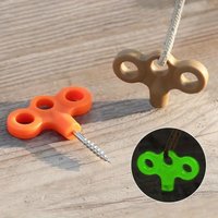 Camping Deck Nail, Luminous Nail, Outdoor Camping Tent, Windproof Rope Fixing Nail, Three Eye Screw Nail, Stainless Steel Thread