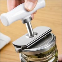 Stainless Steel Can Opener Saves Effort To Unscrew The Lid Household Adjustable Rotating Bottle Opener Kitchen Accessories