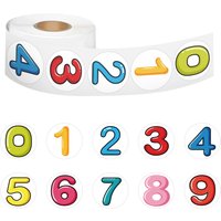 500PCS Round Sticker Tape Number Series Roll Stickers Luggage Bottle Stationery Stickers For Decor