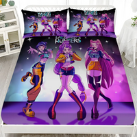 Rumi Zoey Mira Bedding Fitted Sheets Demon Hunters Bed Sheets Pillowcase Bed Pad Cover Bed Topper Bed Sheets
