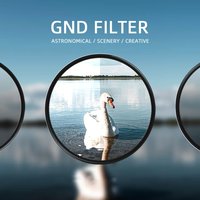 GND 0.9 Graduated Gray Lens Filter Suitable for 49mm 52mm 55mm 58mm 62mm 67mm 72mm 77mm 82mm-Canon Nikon Sony Camera Lens
