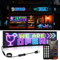 Smart APP Control LED Pixel Matrix Panel Light, Flexible,DIY Text Animation,16x96 32x128 LEDs, USB Powered, Car Decor Ad Display