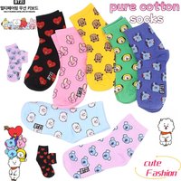 BT21 BTS Socks, Cute and Fashionable Cartoon Personality Creative Kawaii Pure Cotton Sports Long Socks, Gift for Friends
