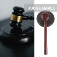 1 Set Wooden Judge Gavel Solid Wood Loud Clear Knock Ideal for Auction Lawyer Judge Executive Portable Compact Hammer