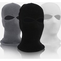 Neue Motorrad-Ski-Vollgesichtsmasken, 2 Löcher, weich, bequem, winddicht, Strickmütze, Schal-Abdeckung, modisch, winddicht, Winter, warme Mütze